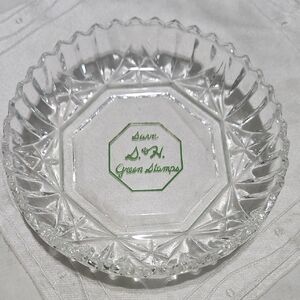 Vintage S&H Green Stamps Collectors Bowl Candy Trinket Dish